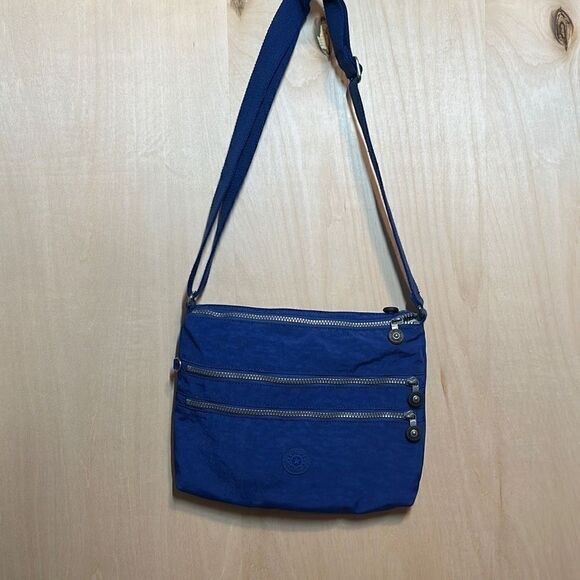‎KIPLING ALVAR DARK BLUE NYLON SLIM CROSSBODY-SHOULDER BAG - Picture 1 of 6
